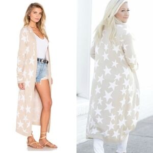 Mara Hoffman Star Long Cardigan San Color in Xs